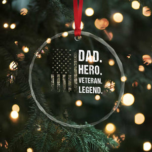 Dad Hero Veteran Legend Camouflage Father's Day Crystal Glass Ornament TS14 Print Your Wear