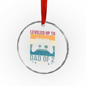 Dad Level Unlocked Crystal Glass Ornament Funny New Dad Gaming Father's Day Gift TS14 Print Your Wear