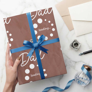 Dad Loading 2026 Wrapping Paper Roll Future Dad Announcement TS12 Mocha Print Your Wear