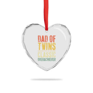 Dad Of Twins Classic Overachiever Heart Crystal Glass Ornament Proud Twin Father TS11 Print Your Wear