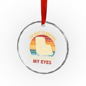 Dad Papa Grandpa Jokes Crystal Glass Ornament I'm Not Sleeping I'm Just Resting My Eyes TS10 Print Your Wear
