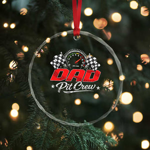 Dad Pit Crew Crystal Glass Ornament Racing Family Matching Father's Day TS11 Print Your Wear