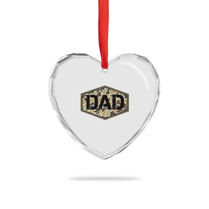 Dad Retro Old Camo Hunting Daddy Fathers Day Heart Crystal Glass Ornament Dad Retro Old Camo Hunting Daddy Fathers Day TS11 Print Your Wear