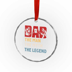 Dad The Man The Myth The Legend Crystal Glass Ornament Funny Welder Welding TS14 Print Your Wear