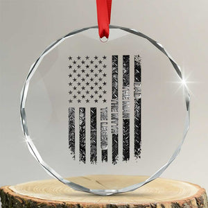 Dad The Man The Myth The Legend Crystal Glass Ornament Proud American Welder Gift TS12 Transparent Glass 3'' Circle Print Your Wear