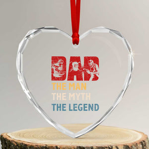 Dad The Man The Myth The Legend Heart Crystal Glass Ornament Funny Welder Welding TS14 Transparent Glass 3'' Heart Print Your Wear