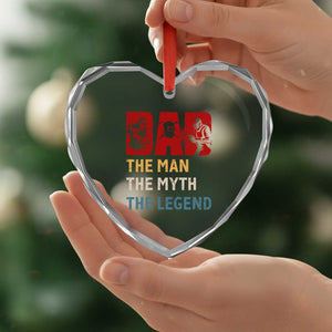 Dad The Man The Myth The Legend Heart Crystal Glass Ornament Funny Welder Welding TS14 Print Your Wear