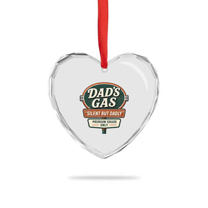Dads Gas Silent But Dadly Heart Crystal Glass Ornament Funny Fart Dad Farting Father's Day TS11 Print Your Wear