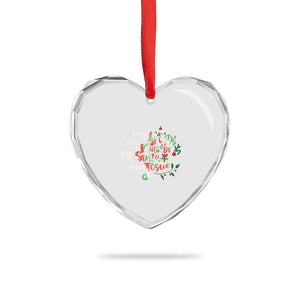 Dance Like Frosty Shine Like Rudolph Give Like Santa Love Like Jesus Heart Crystal Glass Ornament TS09 Print Your Wear