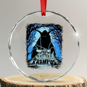 Dark Gothic Christmas Krampus Crystal Glass Ornament TS09 Transparent Glass 3'' Circle Print Your Wear