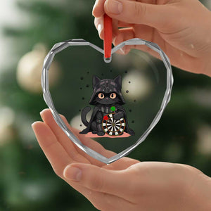 Dark Lord Cat Dartist Gift Heart Crystal Glass Ornament Funny Sci Fi Dart Thrower Gift TS12 Print Your Wear