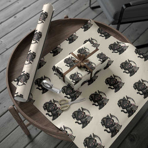 Dark Reaper Cat Throwing Darts Wrapping Paper Roll Funny Pub Game Gift TS12 Beige Print Your Wear