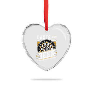 Darts And Beer That Is Why I Am Here Heart Crystal Glass Ornament Funny Pub Game Darts Lover Gift TS12 Print Your Wear