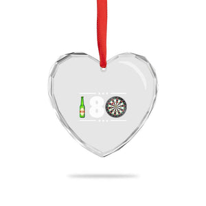 Darts Master 180 And Beer Heart Crystal Glass Ornament Funny Bullseye Shooter Gift TS12 Print Your Wear
