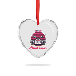 Darts Queen 180 Max Score Heart Crystal Glass Ornament Funny Bullseye Shooter Gift TS12 Print Your Wear