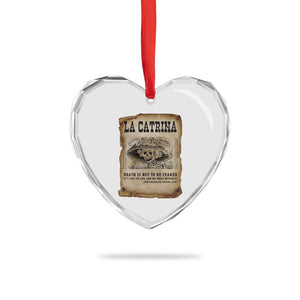 Day Of The Dead Heart Crystal Glass Ornament La Calavera Garbancera TS14 Print Your Wear