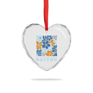 Dayenu Passover Jewish Holiday Floral Retro Heart Crystal Glass Ornament It Would Have Been Enough Meaningful Seder Gift TS02 Print Your Wear