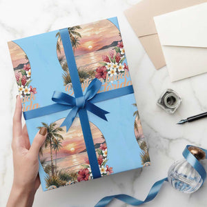 Daytona Beach Florida Wrapping Paper Roll Tropical Palm Tree Ocean Travel Gift