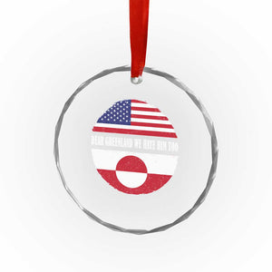 Dear Greenland We Hate Him Too Crystal Glass Ornament Political Protest Greenlander American Flag TS10 Print Your Wear