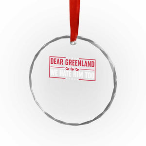Dear Greenland We Hate Him Too Crystal Glass Ornament Stand With Greenlanders TS12 Print Your Wear