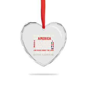 Dear Racists in America You Live On is Native American Heart Crystal Glass Ornament Anti Racism Indigenous Political Humor TS14 Print Your Wear