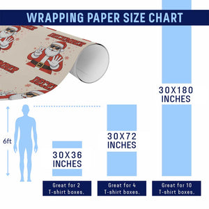 December 25 Wrapping Paper Roll Funny Santa Says Christmas TS14 Print Your Wear