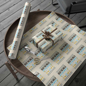 Deck The Halls With Matzo Balls Wrapping Paper Roll Funny Ugly Jewish Holiday Gift TS12 Beige Print Your Wear