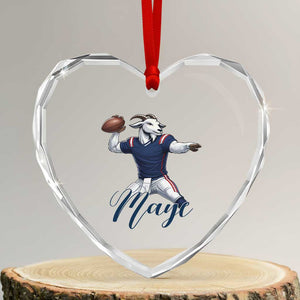 Dedicated Maye Lover Heart Crystal Glass Ornament Football Fan Supporter TS12 Transparent Glass 3'' Heart Print Your Wear