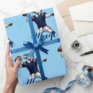 Dedicated Maye Lover Wrapping Paper Roll Football Fan Supporter TS12 Light Blue Print Your Wear