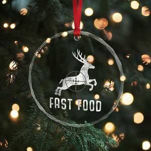 Deer Hunting Season Crystal Glass Ornament Funny Fast Food TS10 Print Your Wear