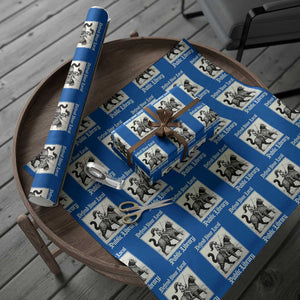 Defend Your Local Public Library Wrapping Paper Roll Knight Cat for Fantasy Book Lovers TS11 Blue Print Your Wear