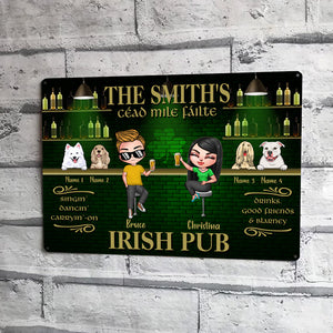 Personalized St Patricks Day Irish Pub Metal Sign Drinks Good Friends and Blarney CTM Custom - Printyourwear