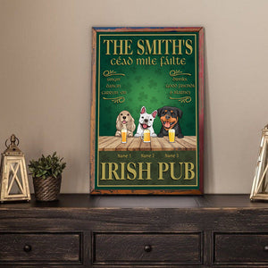 Personalized St Patricks Day Dog Poster Irish Pub Cead Mile Failte CTM Custom - Printyourwear