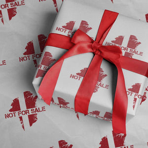Denmark Stand With Greenland Not For Sale Wrapping Paper Roll Danish Flag Unity Support Protest TS02 White Print Your Wear