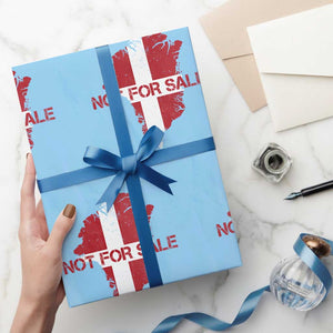 Denmark Stand With Greenland Not For Sale Wrapping Paper Roll Danish Flag Unity Support Protest TS02 Light Blue Print Your Wear