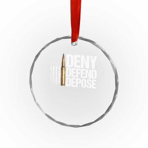 Deny Defend Depose Crystal Glass Ornament Bullet Vintage American Flag TS11 Print Your Wear