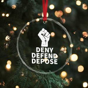 Deny Defend Depose Crystal Glass Ornament Vintage Hand Fist TS11 Print Your Wear