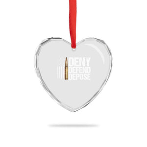 Deny Defend Depose Heart Crystal Glass Ornament Bullet Vintage American Flag TS11 Print Your Wear