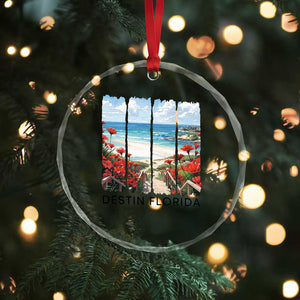 Destin Florida Crystal Glass Ornament Summer Travel Beach Vacation Gift
