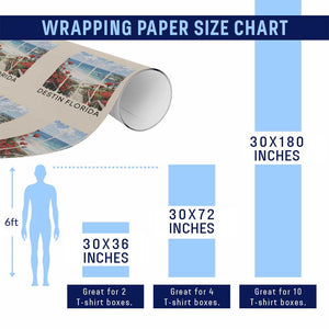 Destin Florida Wrapping Paper Roll Summer Travel Beach Vacation Gift