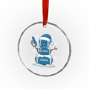 LF Christmas Snowman Crystal Glass Ornament DFL Football Fan TS10 Print Your Wear
