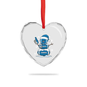 LF Christmas Snowman Heart Crystal Glass Ornament DFL Football Fan TS10 Print Your Wear