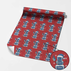 LF Christmas Snowman Wrapping Paper Roll DFL Football Fan TS10 Red Print Your Wear