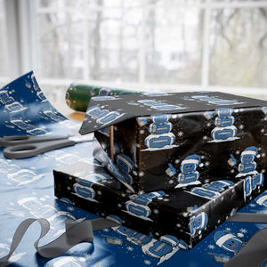 LF Christmas Snowman Wrapping Paper Roll DFL Football Fan TS10 Black Print Your Wear