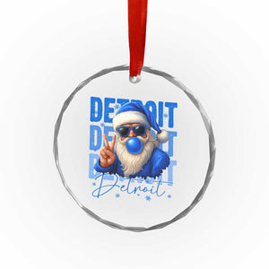 Detroit Football Christmas Crystal Glass Ornament Santa Retro Lions Fan TS10 Print Your Wear