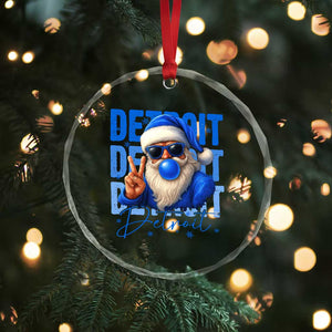 Detroit Football Christmas Crystal Glass Ornament Santa Retro Lions Fan TS10 Print Your Wear