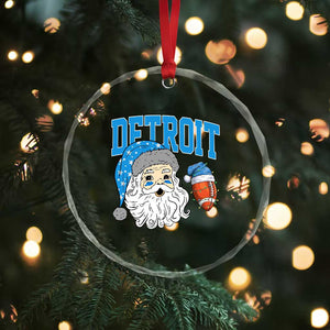 LF Football Christmas Crystal Glass Ornament Vintage Santa Claus Face Game Day Sports Fans TS10 Print Your Wear