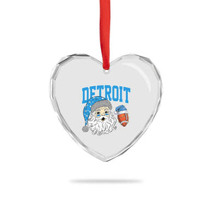 LF Football Christmas Heart Crystal Glass Ornament Vintage Santa Claus Face Game Day Sports Fans TS10 Print Your Wear