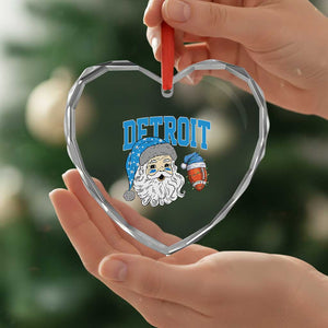 LF Football Christmas Heart Crystal Glass Ornament Vintage Santa Claus Face Game Day Sports Fans TS10 Print Your Wear
