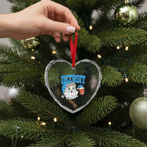 LF Football Christmas Heart Crystal Glass Ornament Vintage Santa Claus Face Game Day Sports Fans TS10 Print Your Wear